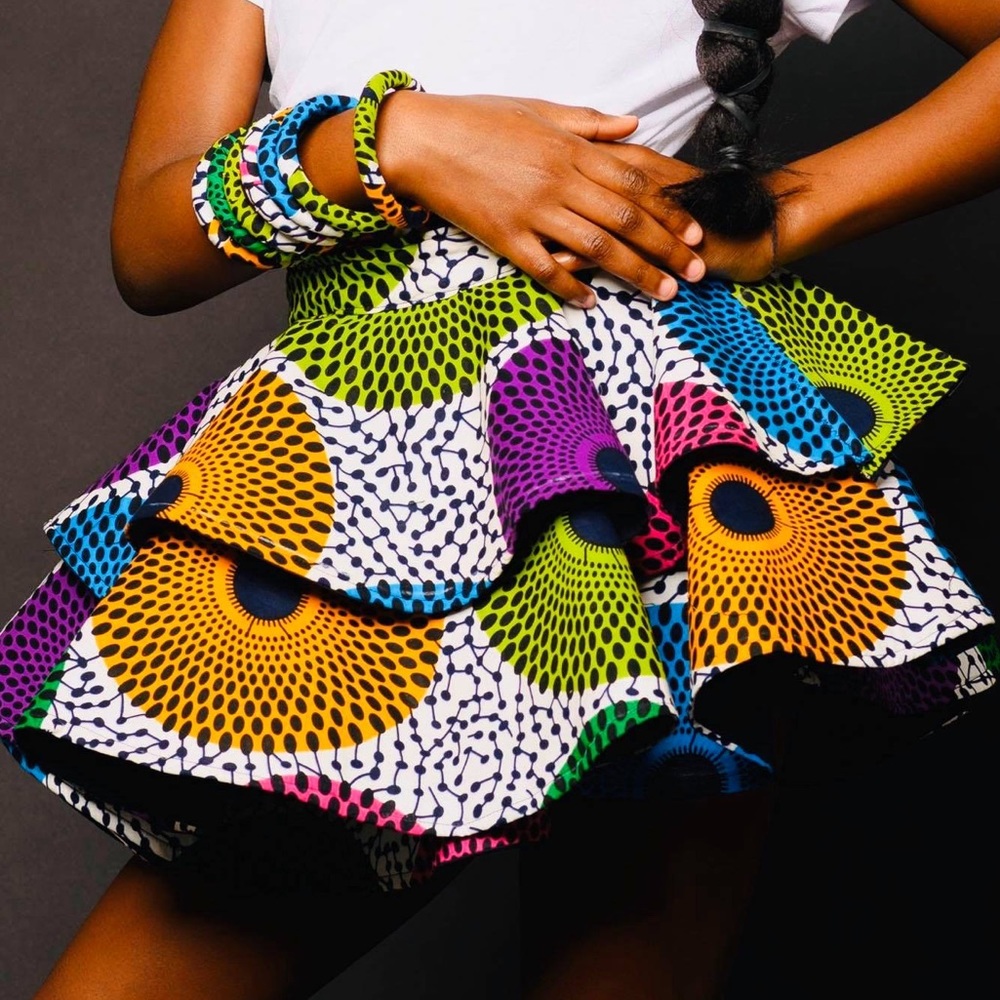 Girl’s African fabric skirt